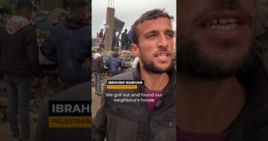 Rescuers in Gaza pull Palestinians out of buildings collapsed by Storm Byron | AJ #shorts