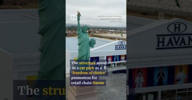 Storm topples Statue of Liberty replica in Brazil