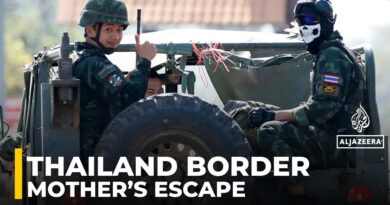 Thai mother fleeing border fighting shares her story