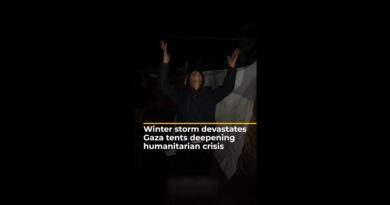 Winter storm devastates Gaza tents amid deepening humanitarian crisis | AJ#shorts