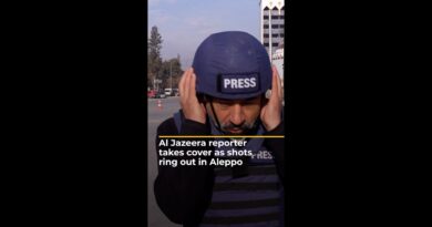 Al Jazeera reporter takes cover as shots ring out in Aleppo | AJ #shorts