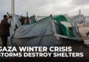 Collapsing tents and harsh winter storms worsen conditions for Gaza families