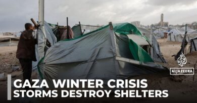 Collapsing tents and harsh winter storms worsen conditions for Gaza families
