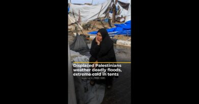Displaced Palestinians weather deadly winds, extreme cold in tents | #ajshorts