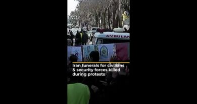 Funerals in Iran for civilians and security forces killed during protests | AJ#shorts