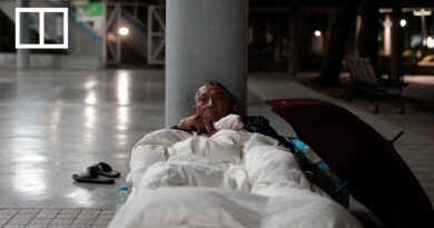 Homeless in Hong Kong weather the cold