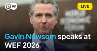 Live: California Governer Gavin Newsom speaks at the World Economic Forum 2026 | DW News