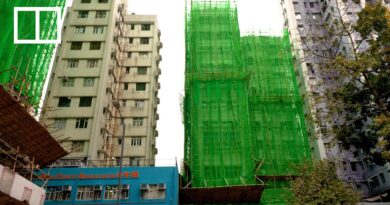 New fire-tested scaffolding nets go up in Hong Kong