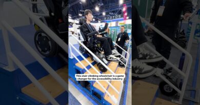 No ramp, just stairs? No problem🫡#wheelchair #accessibility #tech