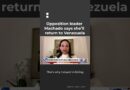 Opposition leader Machado says she’ll return to Venezuela | AJ #shorts