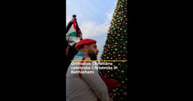Orthodox Christians celebrate Christmas in Bethlehem | AJ #shorts