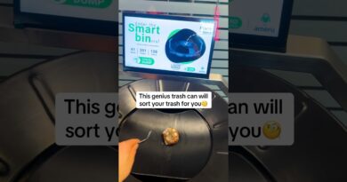 Smart trash can designed by Ameru.ai that automates waste sorting #Tech #trash #recycling