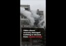 Video shows severely damaged building in Ukraine from Russian attack | AJ#shorts