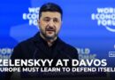 Zelenskyy to Davos: ‘Maduro is on trial, Putin is not’ as he urges European defence