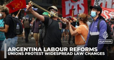 Argentina’s unions clash with police over Milei’s radical labour reforms