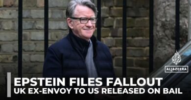 Epstein files: UK ex-envoy to US Mandelson released on bail after arrest on suspicion of misconduct