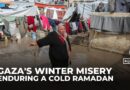 Gaza winter storm floods tents as displaced Palestinians endure cold nights in Ramadan