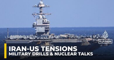 Largest US aircraft carrier nears Middle East as Iran steps up military drills