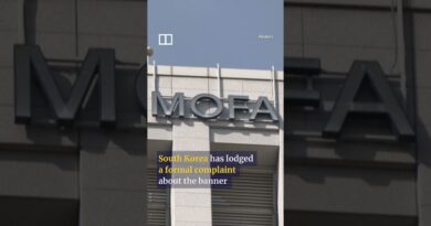 South Korea asks Russian embassy to remove ‘Victory’ banner