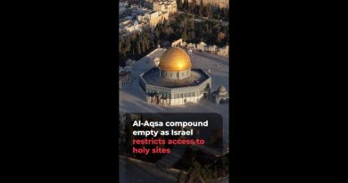 Al-Aqsa compound empty as Israel restricts access to holy sites | AJ #shorts