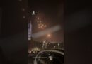 Burning debris from missile interceptions showers Dubai | AJ #shorts
