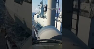 Chinese vessel sails at ‘unsafe’ distance from Philippine navy. | AJ#shorts