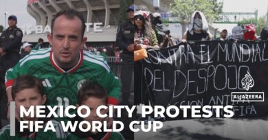 FIFA World Cup: Protests as football returns to Mexico City stadium