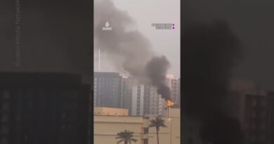 Fire and damage after strike on US embassy compound in Baghdad | AJ #shorts