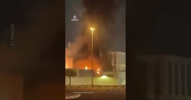 Flames, smoke rise from US Consulate in Dubai after suspected attack | AJ #shorts