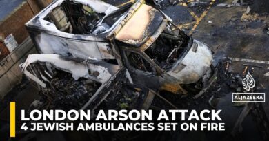 Four Jewish community ambulances set on fire in an ‘anti-Semitic’ arson attack in London