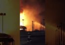Fuel tank fire rages in Bahrain after Iranian attack | AJ #shorts