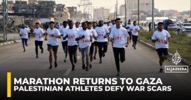 Gaza athletes defy war scars as marathon returns to coastal road