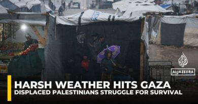 Gaza’s displaced struggle as harsh winter weather floods deteriorating tents