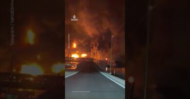 Huge fire rages at Tehran oil depot after Israeli attack | AJ #shorts