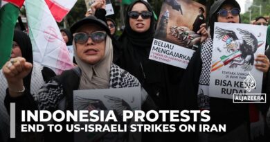 Hundreds in Indonesia’s Jakarta protest against US‑Israel strikes on Iran