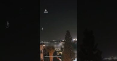 Iranian missiles, interceptions seen over Israel | AJ #shorts