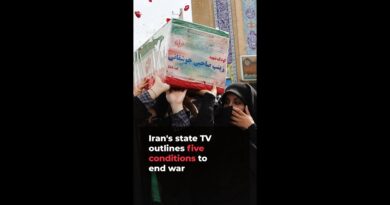 Iran’s state TV outlines five conditions to end war | AJ #shorts