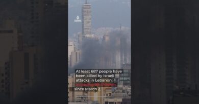 Israel launches air attack on Beirut during live Al Jazeera broadcast | AJ #shorts