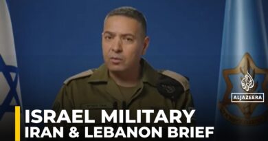 Israeli army briefs on Iran and Lebanon developments