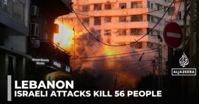 Israeli bombardment across Lebanon kills 56 people