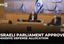Israeli Parliament Approves 2026 Budget with $10 Billion Boost to Defense