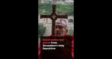 Israeli police bar priest from Jerusalem’s Holy Sepulchre on Palm Sunday | AJ#shorts