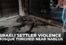 Israeli settlers set mosque ablaze in occupied West Bank village of Duma