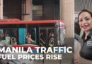 Manila’s congested roads: Commuters use public transport as fuel prices rise