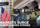 Markets surge as Trump pauses Iran strikes | Oil prices & global reaction