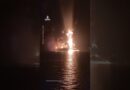 Massive fires on two oil tankers after attack in Iraqi waters | AJ #shorts