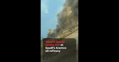 ‘Missile debris’ sparks fire at Saudi’s Aramco oil Refinery | AJ#shorts