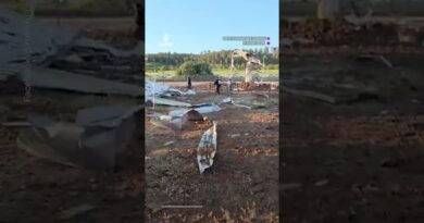 Moment ‘Hezbollah missile’ strikes Israeli radar station | AJ #shorts