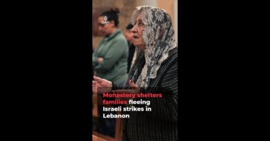 Monastery shelters families fleeing Israeli strikes in Lebanon | AJ #shorts