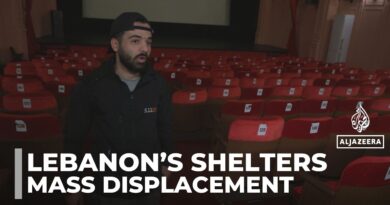 People shelter in Beirut theatre: More than 760,000 people are internally displaced